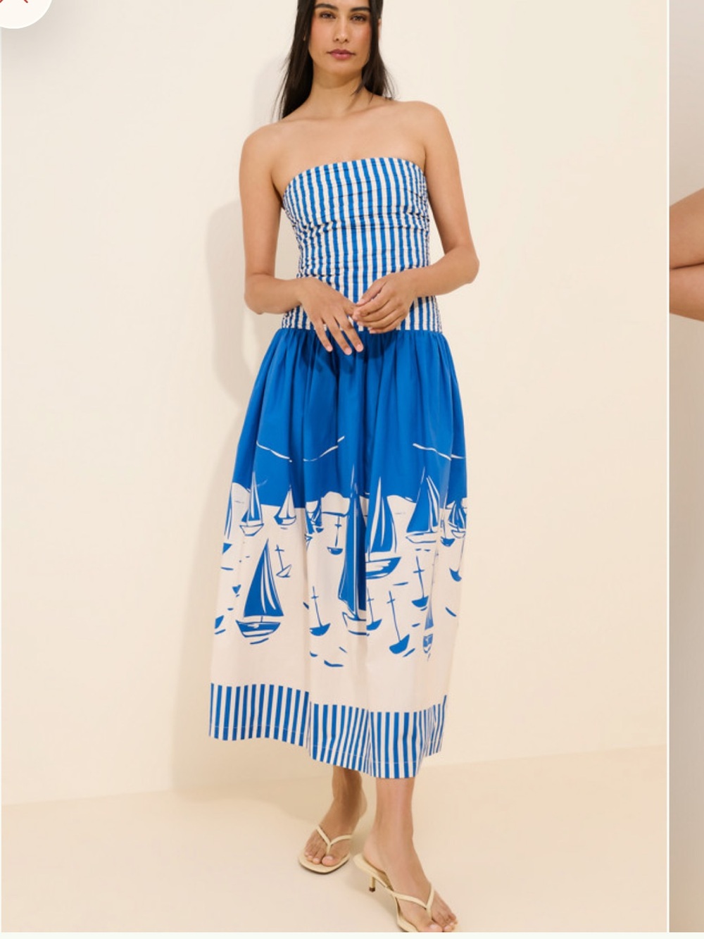 Carolina K Malla Drop Waist Midi Dress